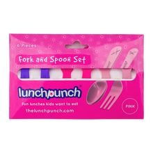 Load image into Gallery viewer, LUNCH PUNCH - FORK & SPOON - PINK
