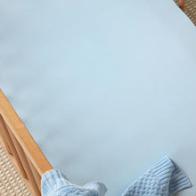 Load image into Gallery viewer, Baby Blue l Organic Fitted Cot Sheet - Snuggle Hunny