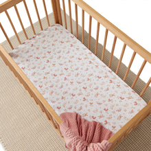 Load image into Gallery viewer, Butterfly l Organic Fitted Cot Sheet - Snuggle Hunny