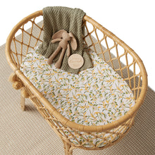 Load image into Gallery viewer, Golden Wattle l Organic Bassinet Sheet / Change Pad Cover - Snuggle Hunny