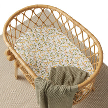 Load image into Gallery viewer, Golden Wattle l Organic Bassinet Sheet / Change Pad Cover - Snuggle Hunny