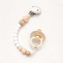 Load image into Gallery viewer, White/Cream - Scandi Silicone Dummy Holder (preorder due feb) - Green Lily