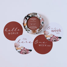 Load image into Gallery viewer, Australiana & Rust Reversible Milestone Cards - Snuggle Hunny Kids - Green Lily