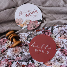 Load image into Gallery viewer, Australiana & Rust Reversible Milestone Cards - Snuggle Hunny Kids - Green Lily