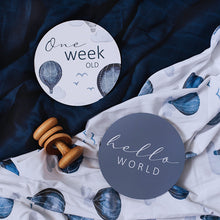 Load image into Gallery viewer, Cloud Chaser & Indigo Reversible Milestone Cards - Snuggle Hunny Kids - Green Lily