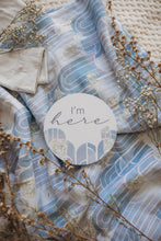 Load image into Gallery viewer, Eventide & Ice Blue Reversible Milestone Cards - Snuggle Hunny Kids - Green Lily