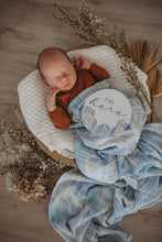 Load image into Gallery viewer, Eventide & Ice Blue Reversible Milestone Cards - Snuggle Hunny Kids - Green Lily