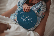 Load image into Gallery viewer, Whale & Azure Reversible Milestone Cards - Snuggle Hunny Kids - Green Lily