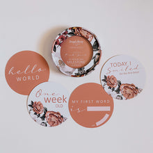 Load image into Gallery viewer, Florence & Pink Sand Reversible Milestone Cards - Snuggle Hunny Kids - Green Lily