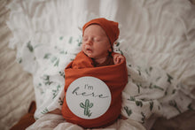 Load image into Gallery viewer, Cactus & Leaf Green Reversible Milestone Cards - Snuggle Hunny Kids - Green Lily