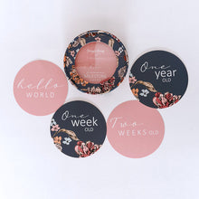 Load image into Gallery viewer, Belle & Rose Gold Reversible Milestone Cards - Snuggle Hunny Kids