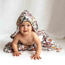 Load image into Gallery viewer, Snuggle Hunny - Australiana Organic Hooded Towel