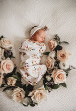 Load image into Gallery viewer, Boho Posy  | Snuggle Swaddle & Topknot Set - Snuggle Hunny Kids