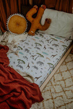 Load image into Gallery viewer, Safari l Fitted Cot Sheet - Snuggle Hunny Kids - Green Lily