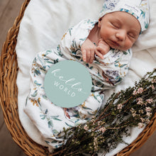 Load image into Gallery viewer, Eucalypt  | Snuggle Swaddle & Beanie Set - Snuggle Hunny Kids