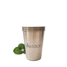 Load image into Gallery viewer, Mini &amp; Boo - Stainless steel drinking cups 350ml - Green Lily 
