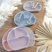 Load image into Gallery viewer, Mini & Boo - Silicone Suction Plate set - Green Lily