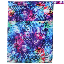 Load image into Gallery viewer, Boho Babes - Rainbow Tie Dye - Large Wetbag - Green Lily