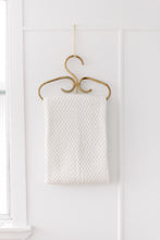 Load image into Gallery viewer, White l Diamond Knit Baby Blanket - Green Lily