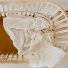Load image into Gallery viewer, Cream l Diamond Knit Baby Blanket
