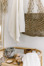 Load image into Gallery viewer, Cream l Diamond Knit Baby Blanket