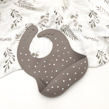 Load image into Gallery viewer, Silicone Catch Bib - Green Lily