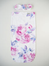 Load image into Gallery viewer, Lilac Skies | Snuggle Swaddle & Topknot Set - Snuggle Hunny Kids