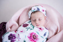 Load image into Gallery viewer, Peony Bloom  | Snuggle Swaddle & Topknot Set - Snuggle Hunny Kids