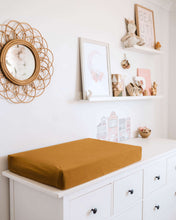 Load image into Gallery viewer, Bronz l Bassinet Sheet / Change Pad Cover - Snuggle Hunny Kids - Green Lily