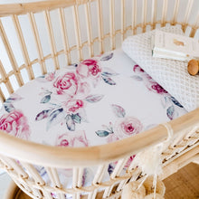 Load image into Gallery viewer, Lilac Skies l Bassinet Sheet / Change Pad Cover - Snuggle Hunny Kids
