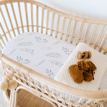Load image into Gallery viewer, Wild Fern l Bassinet Sheet / Change Pad Cover - Snuggle Hunny Kids - Green Lily
