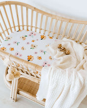 Load image into Gallery viewer, Poppy l Bassinet Sheet / Change Pad Cover - Snuggle Hunny Kids - Green Lily