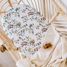 Load image into Gallery viewer, Eucalypt l Bassinet Sheet / Change Pad Cover - Snuggle Hunny Kids - Green Lily