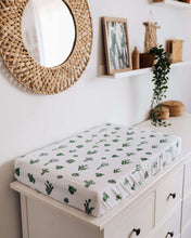 Load image into Gallery viewer, Cactus l Bassinet Sheet / Change Pad Cover - Snuggle Hunny Kids - Green Lily