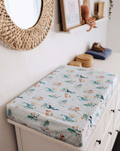Load image into Gallery viewer, Whale l Bassinet Sheet / Change Pad Cover - Snuggle Hunny Kids - Green Lily