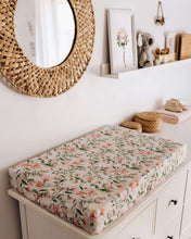 Load image into Gallery viewer, Wattle l Bassinet Sheet / Change Pad Cover - Snuggle Hunny Kids - Green Lily