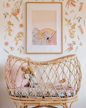 Load image into Gallery viewer, Wattle l Bassinet Sheet / Change Pad Cover - Snuggle Hunny Kids - Green Lily
