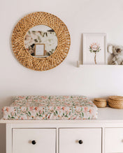 Load image into Gallery viewer, Wattle l Bassinet Sheet / Change Pad Cover - Snuggle Hunny Kids - Green Lily
