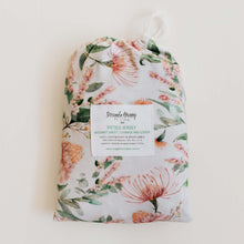 Load image into Gallery viewer, Wattle l Bassinet Sheet / Change Pad Cover - Snuggle Hunny Kids - Green Lily