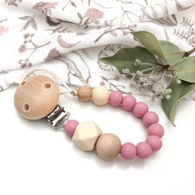 Load image into Gallery viewer, Dusty Rose - Naturals Silicone Dummy Holder (preorder due feb) - Green Lily