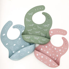 Load image into Gallery viewer, Silicone Catch Bib - Green Lily