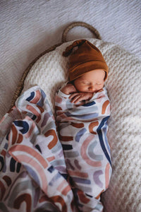 Rainbow Baby Organic Muslin Wrap - Snuggle Hunny Kids - Green Lily 