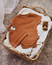 Load image into Gallery viewer, Chesnut Short Sleeve Bodysuit - Organic Clothing by Snuggle Hunny Kids