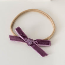 Load image into Gallery viewer, Grape Velvet Bow