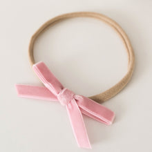 Load image into Gallery viewer, Rose Pink Velvet Bow