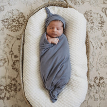 Load image into Gallery viewer, Indigo | Snuggle Swaddle & Topknot Set - Snuggle Hunny Kids