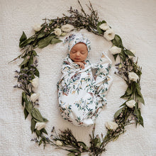 Load image into Gallery viewer, Eucalypt l Baby Jersey Wrap & Beanie Set - Snugge Hunny Kids - Green Lily