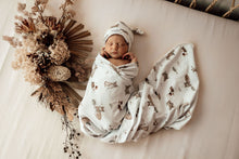 Load image into Gallery viewer, Fox  | Baby Jersey Wrap &amp; Topknot Set - Snuggle Hunny
