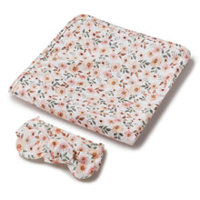 Load image into Gallery viewer, Spring Floral  | Baby Jersey Wrap &amp; Topknot Set - Snuggle Hunny
