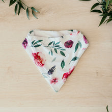 Load image into Gallery viewer, Peony Bloom l Dribble Bandana Bib l Snuggle Hunny Kids - Green Lily